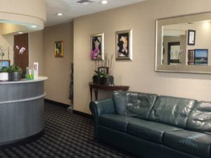 Dr Chongs office waiting room in newport beach | lavinia k chong m D