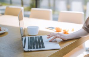Person sitting at the computer