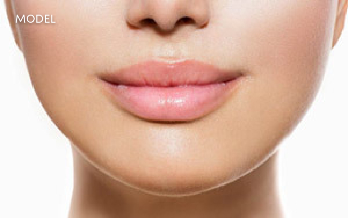 Lower Half of Woman's Face with Full Lips